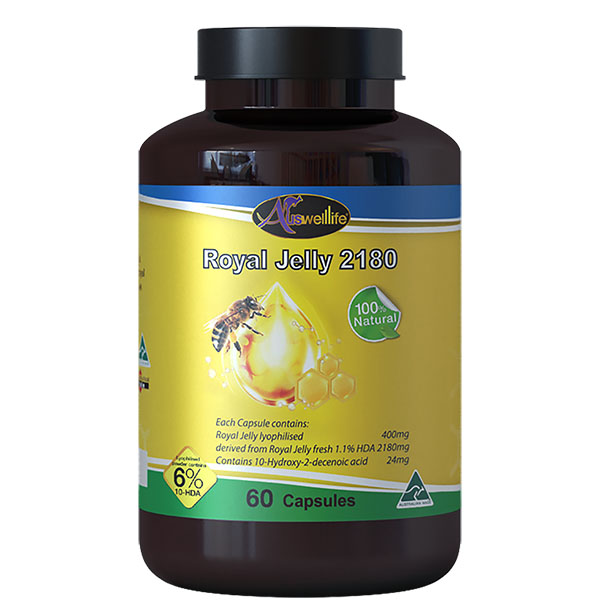 นมผึ้งโดสสูงสุดออสเวลไลฟ์ Auswelllife Royal Jelly 2180 mg. รับประกันของแท้ 100%