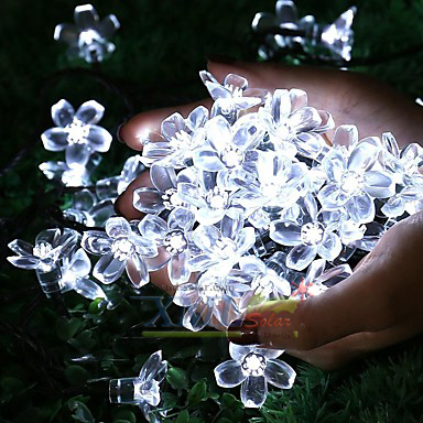 ไฟกระพริบโซล่าเซลล์ รูป ดอกไม้ 50 ดอก (เเสง : ขาว)