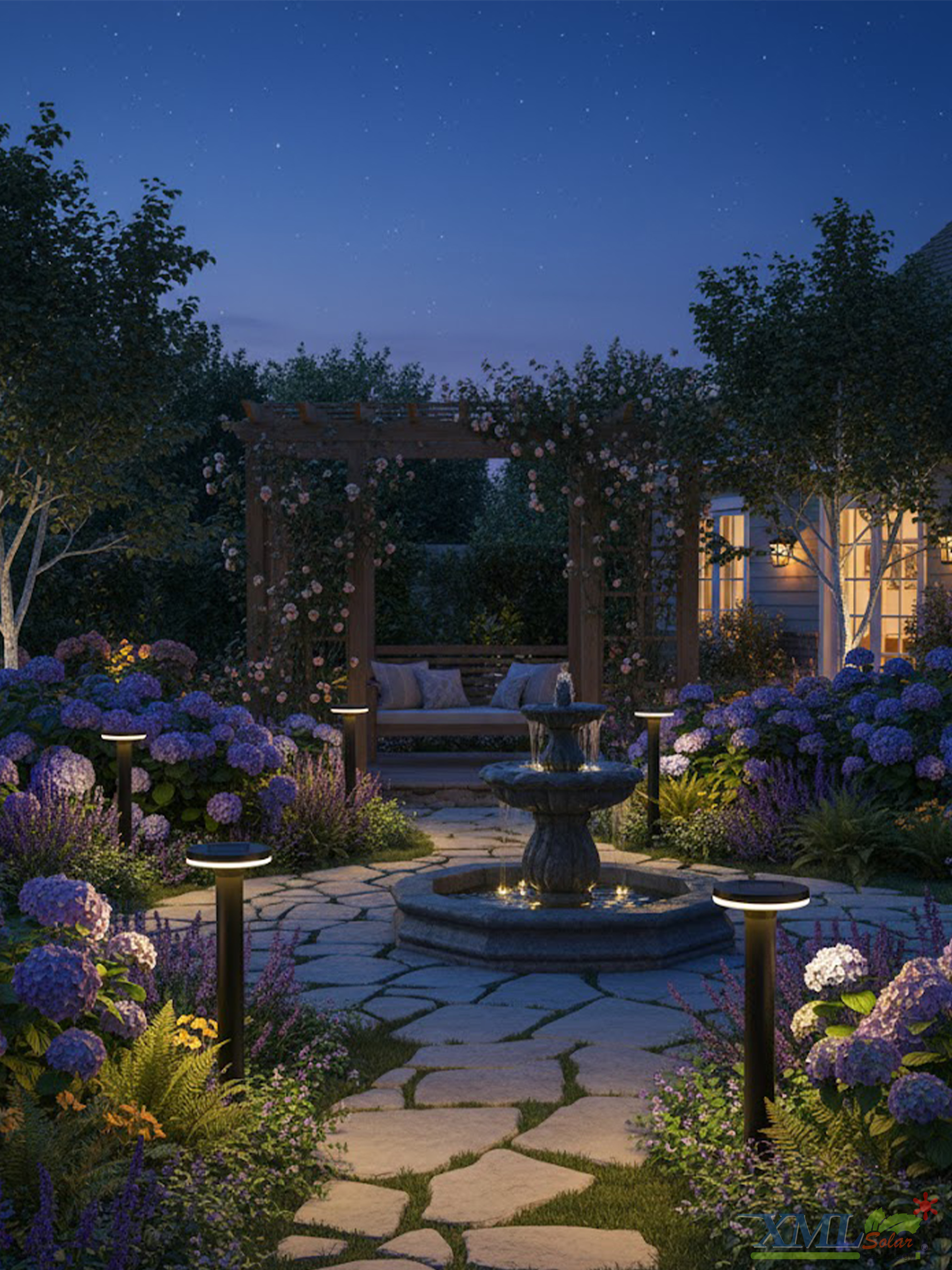 ไฟตั้งพื้นโซล่าเซลล์ รุ่น LSXML-151C (เปิดได้ 3 แสง)