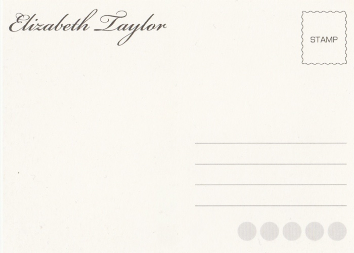 โปสการ์ด Elizabeth Taylor ภาพสี 16 ใบ