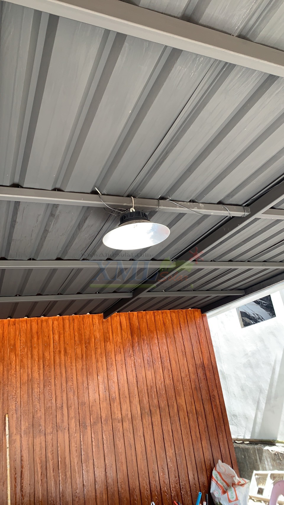 โคมไฟโซล่าเซลล์ ติดเพดาน ทรงวินเทจ 606 SMD LED (แสงขาว)