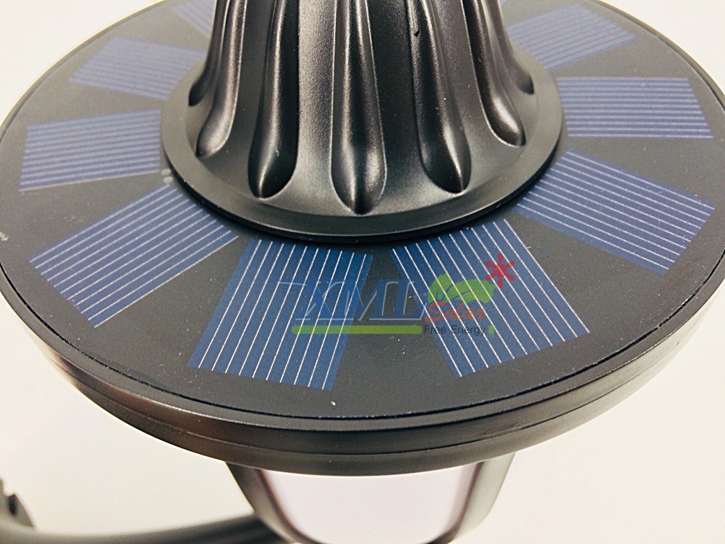 โคมไฟกิ่งโซล่าเซลล์ ทรง Modern (เเสง : เปลวไฟเหลืองวอมไวท์) 1 แถม 1