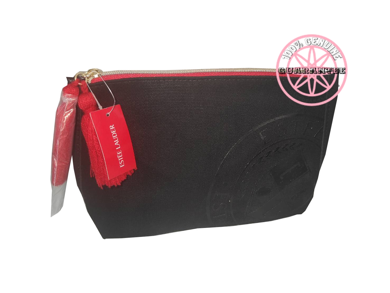 กระเป๋าใส่เครื่องสำอาง ผ้าสีดำ ESTEE LAUDER Black Cotton Pouch (พร้อมส่ง)