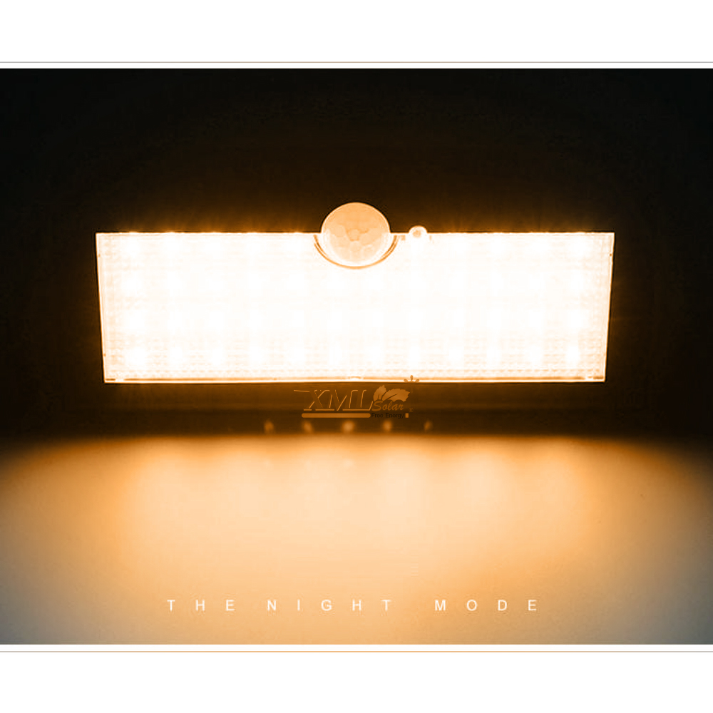 โคมไฟโซล่าเซลล์ ติดผนัง ทรงสามเหลี่ยม 38 SMD LED (เเสง : เหลืองวอมไวท์) 1 แถม 1