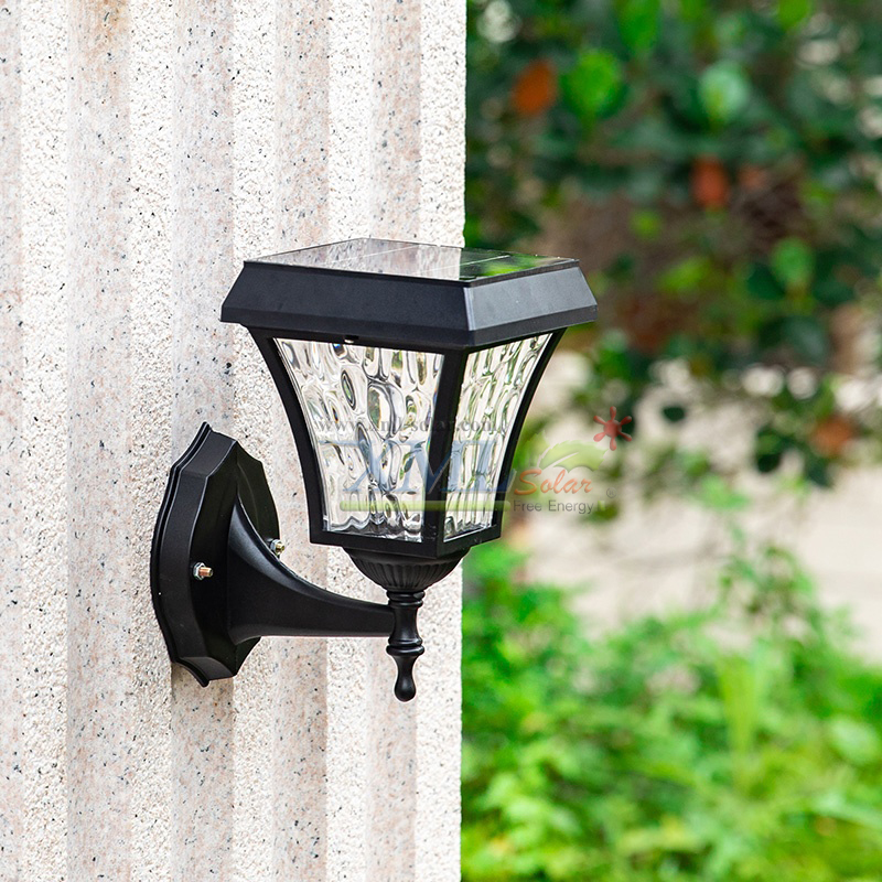 โคมไฟกิ่งโซล่าเซลล์ รุ่นใหม่ ทรงสี่เหลี่ยม ระบบสัมผัส (เเสง : เหลืองวอมไวท์)