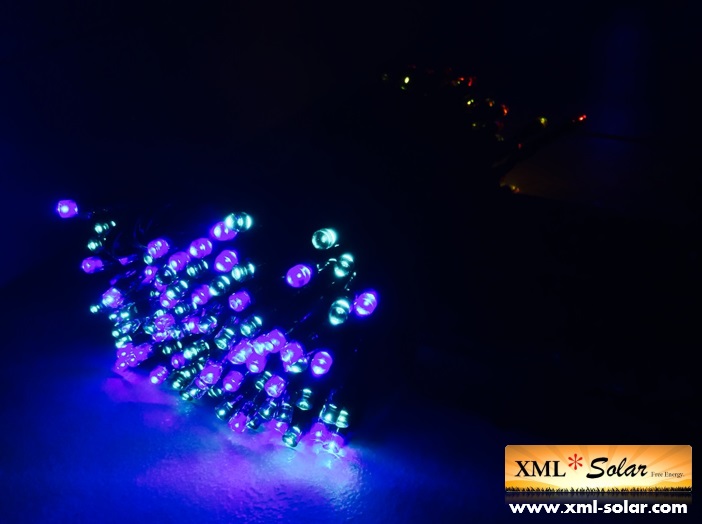 ไฟกระพริบโซล่าเซลล์ 200 LED (8 ฟังก์ชั่น) (เเสง : ผสม4สี)