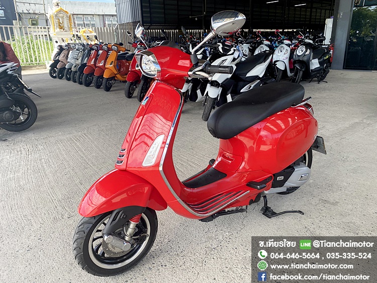 ★ฟรีดาวน์★VESPA SPRINT125IGET ABS ปี66 สีแดง ชุดสีสวยเป๊ะ วิ่งเพียง 9900 กิโล เครื่องเดิมดี ขับขี่คล่องตัว ราคา 79,900