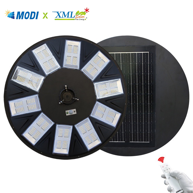 โคมไฟโซล่าเซลล์ UFO ทรงกลม (ขนาดใหญ่สุด 75 ซม.) (เปิดได้ 3 แสง) รุ่น MD-SLT38-500W