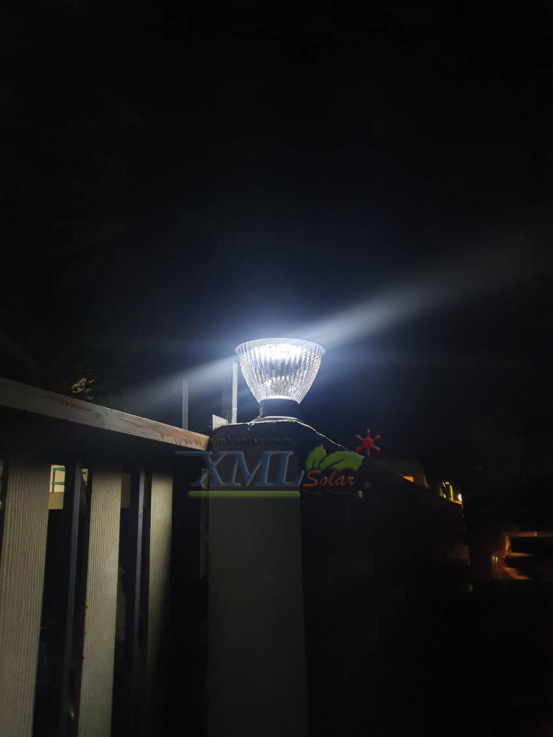 ไฟหัวเสาโซล่าเซลล์ ทรงถ้วย Cupcake 30 SMD LED (เเสง : ขาว)