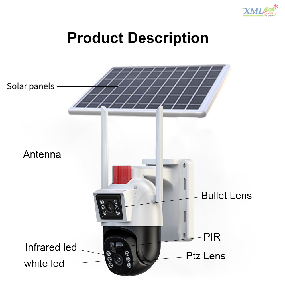 กล้องวงจรปิดโซล่าเซลล์ 4MP EseeCloud (4G) Solar CCTV Camera With 4G รุ่น SCG402P10