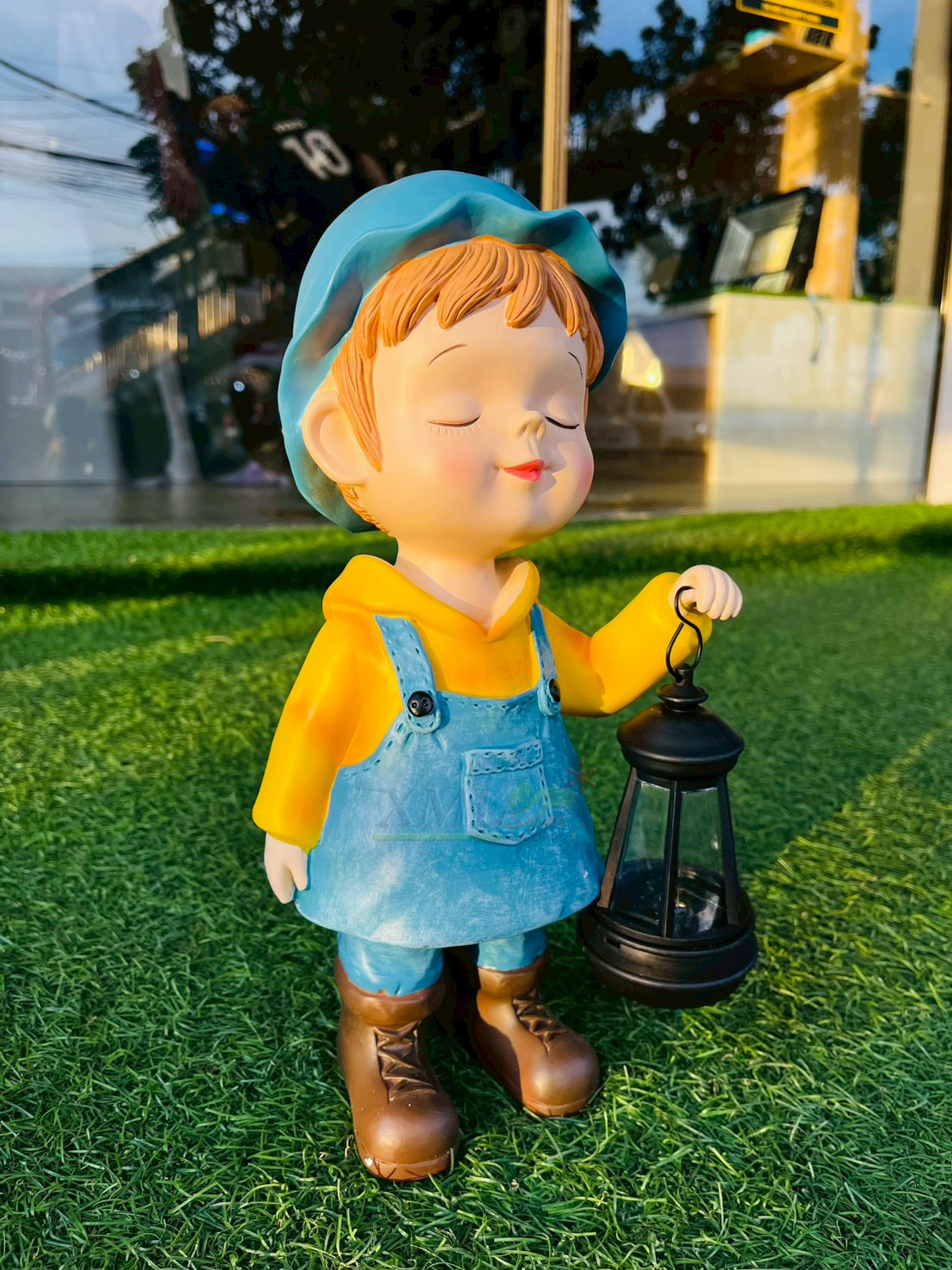 ไฟตุ๊กตาโซล่าเซลล์ ประดับสวน เด็กผู้ชาย 1 LED (แสง : เหลือง)