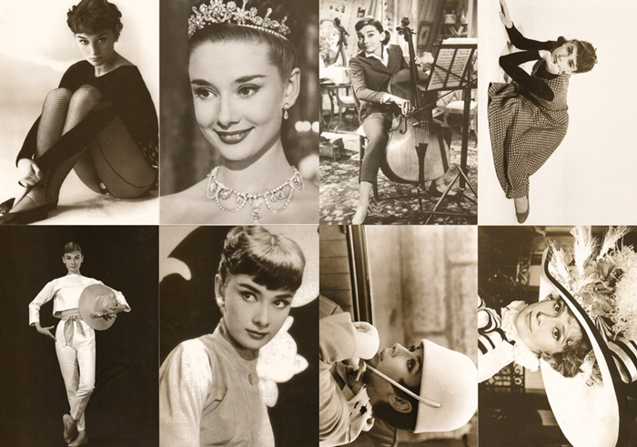 โปสการ์ด Audrey Hepburn ภาพขาวดำ 32 ใบ