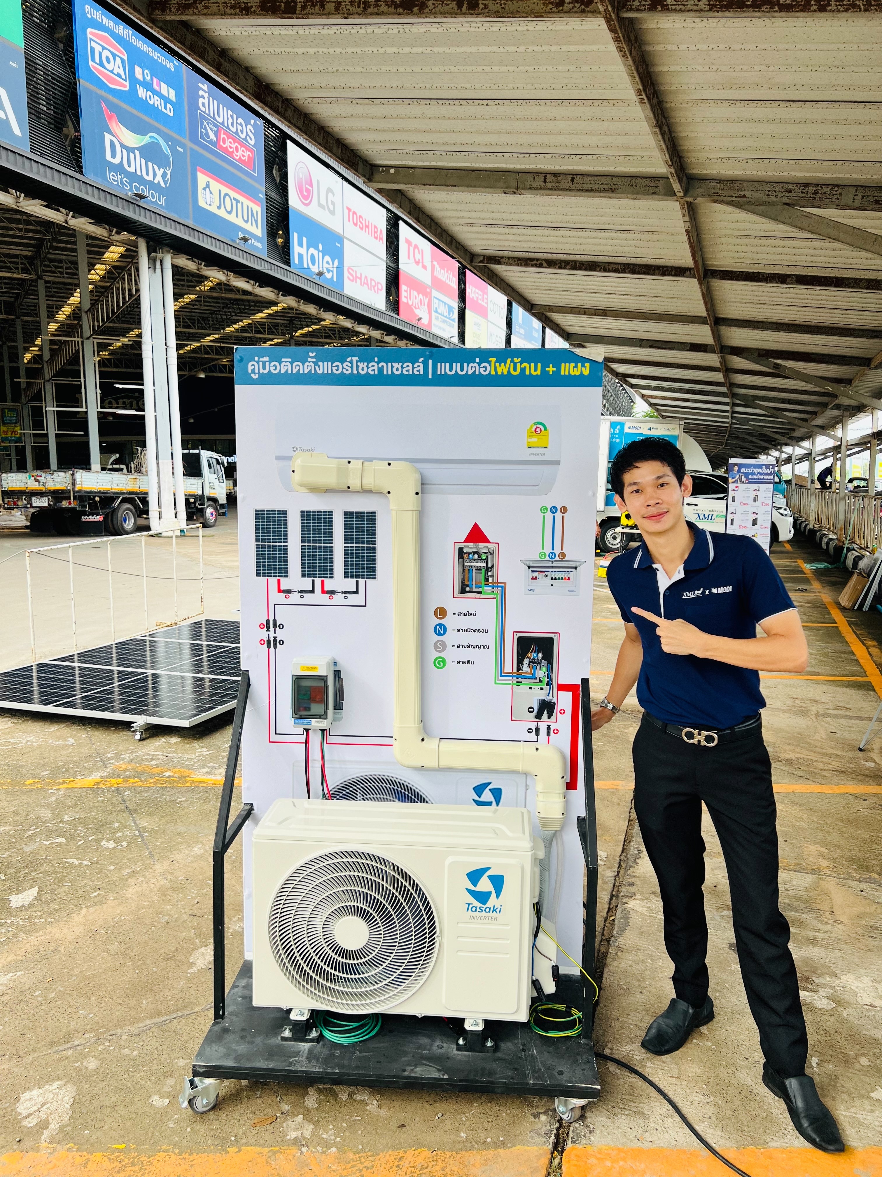 ชุดแอร์โซล่าเซลล์ TASAKI 25,000 BTU