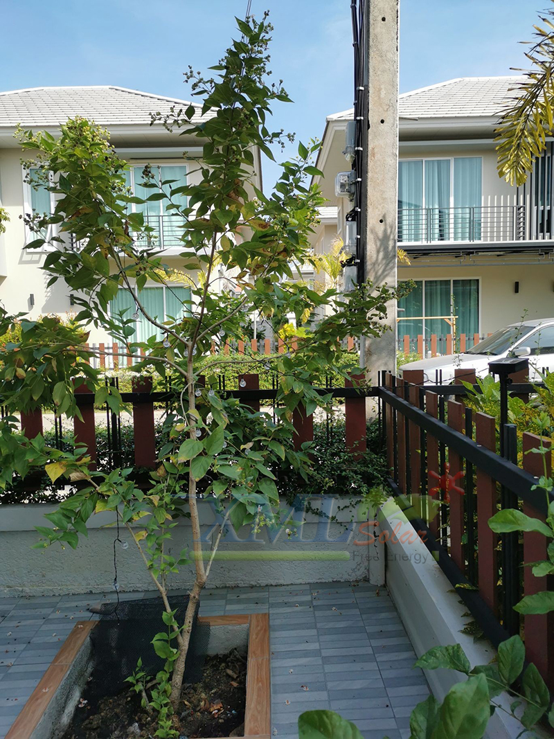 ไฟกระพริบโซล่าเซลล์ ทรงปุยหิมะ 30 ดวง (เเสง : เหลืองวอมไวท์)