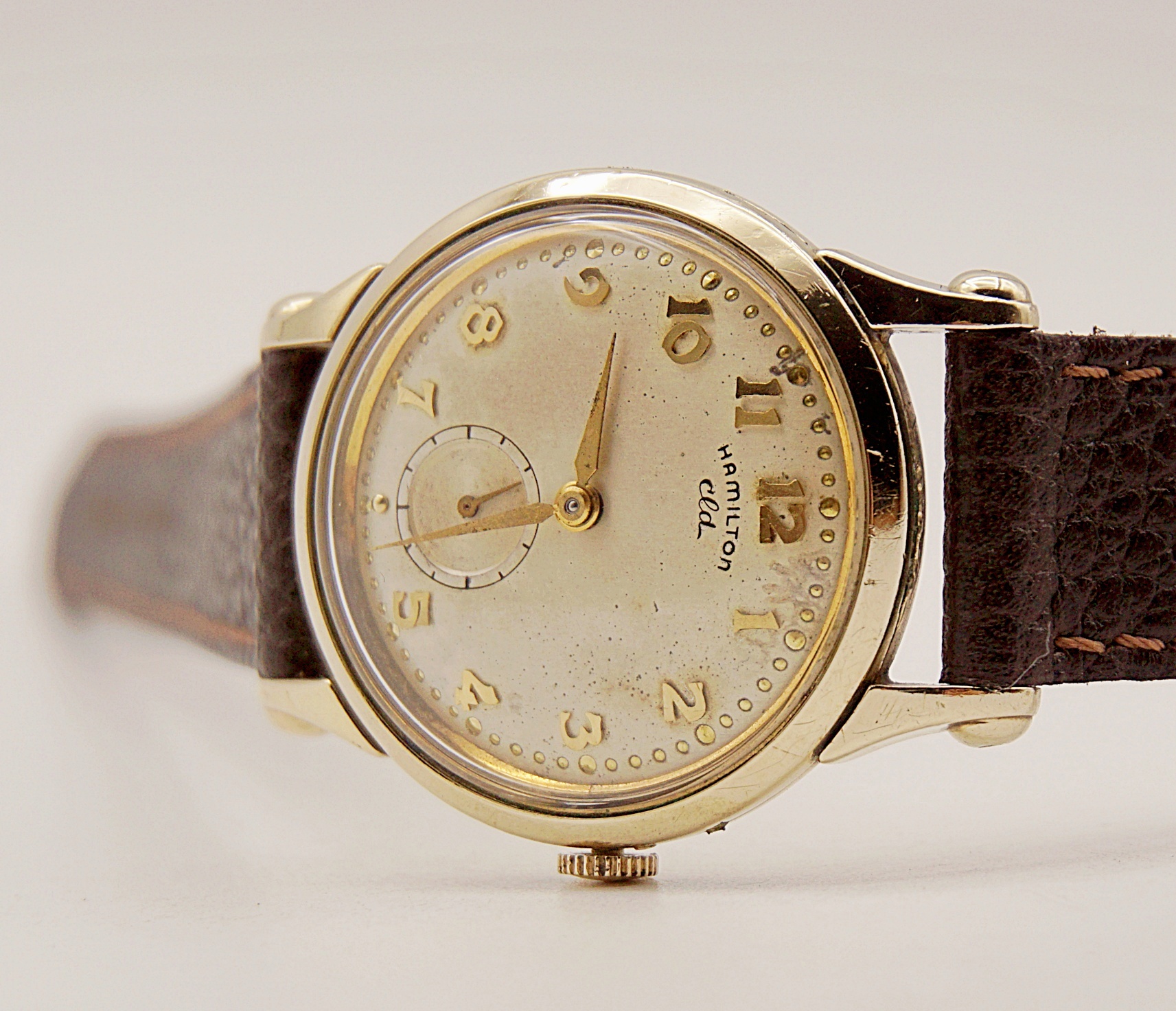 นาฬิกาเก่า HAMILTON ไขลานสองเข็มครึ่ง