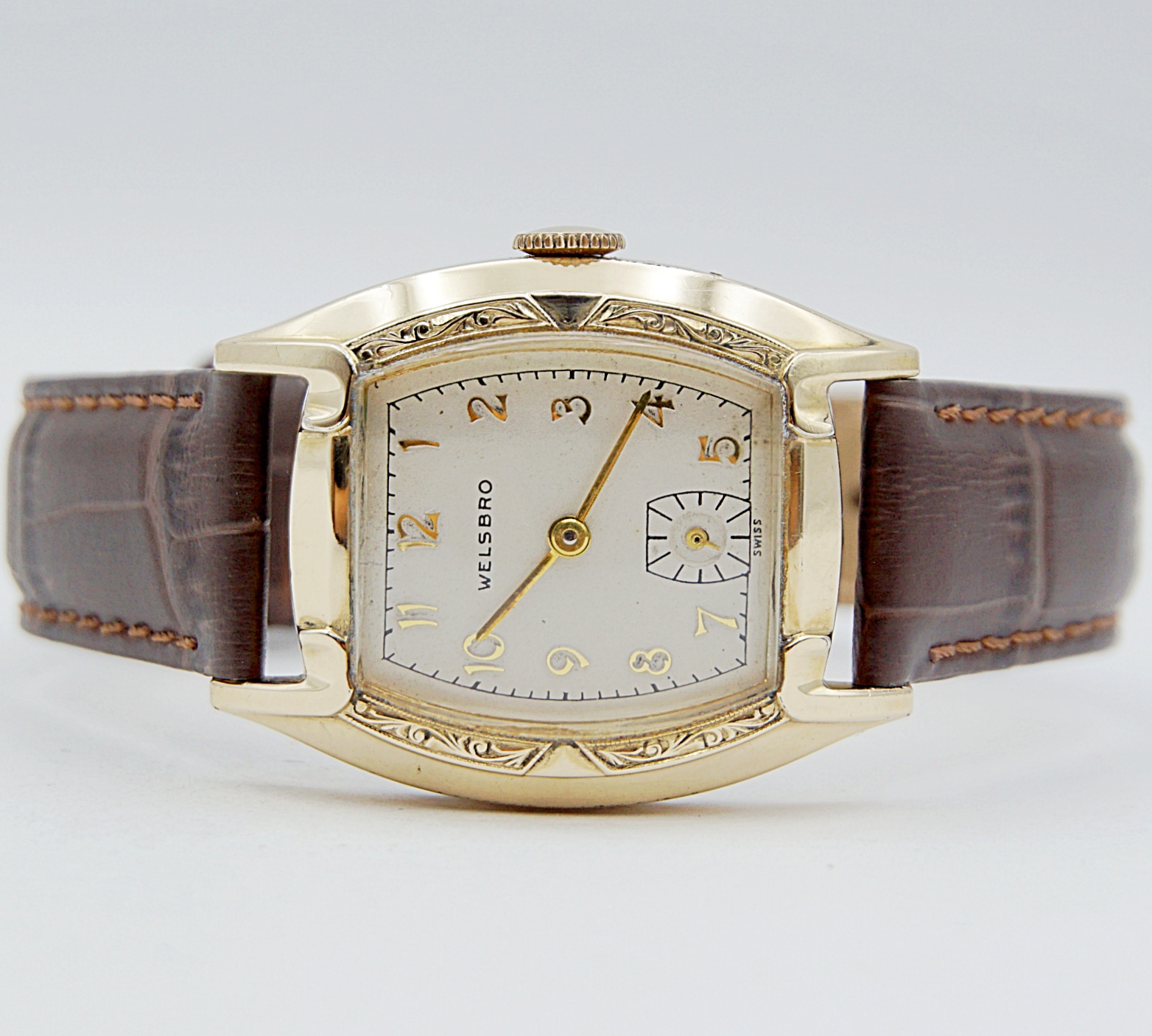 นาฬิกาเก่า WELSBRO ไขลานสองเข็มครึ่ง