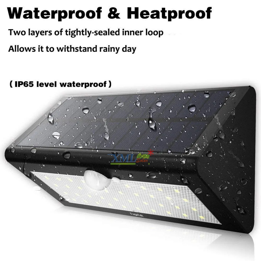 โคมไฟโซล่าเซลล์ ติดผนัง ทรงสามเหลี่ยม 38 SMD LED (เเสง : เหลืองวอมไวท์) 1 แถม 1