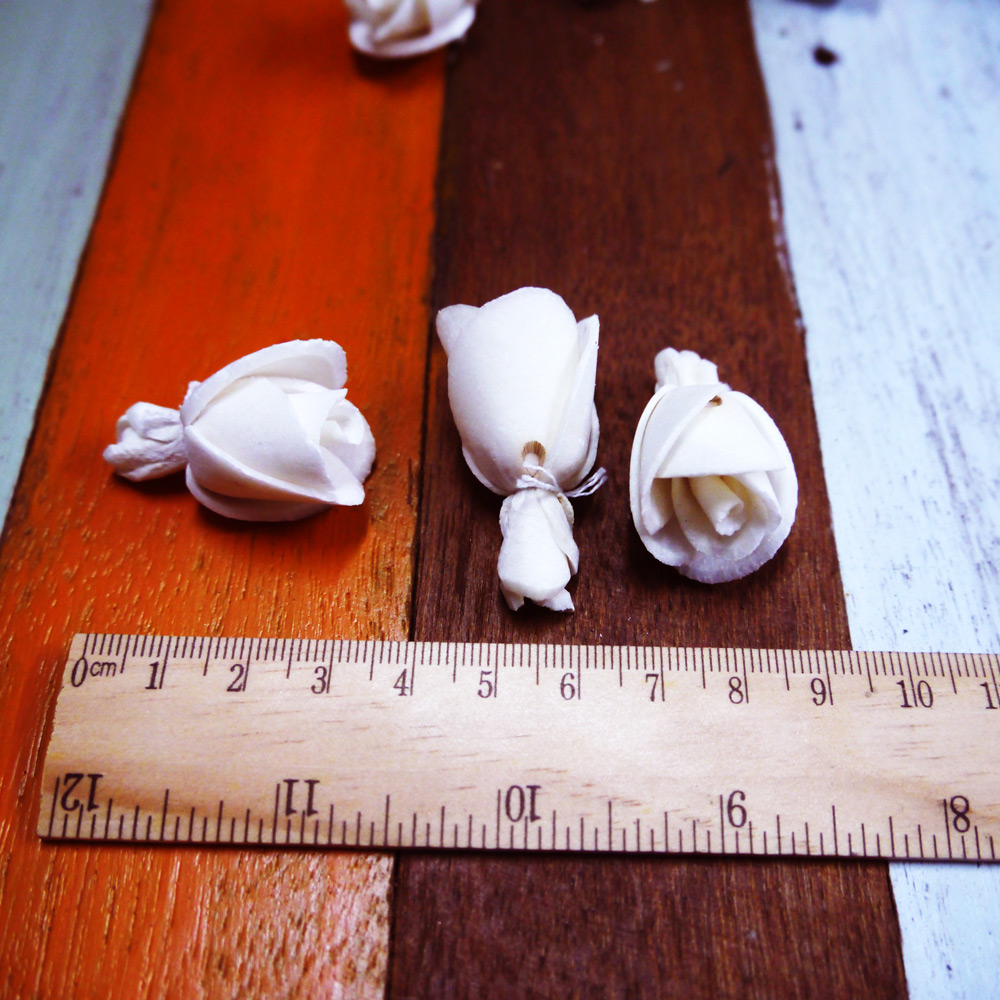 ดอกกุหลาบเล็กสีขาว 2cm Dia.