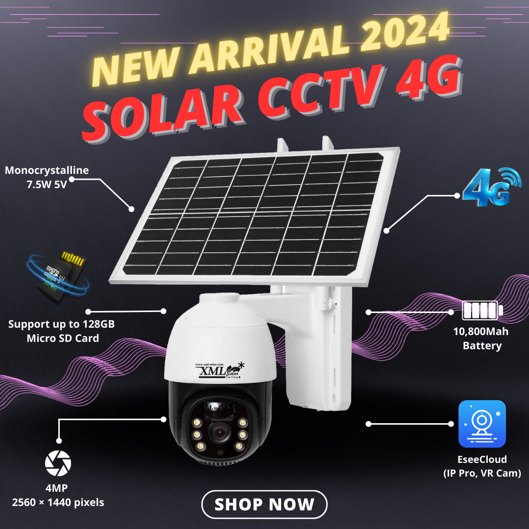 กล้องวงจรปิดโซล่าเซลล์ 4MP EseeCloud (4G) Solar CCTV Camera With 4G รุ่น SCG401P10