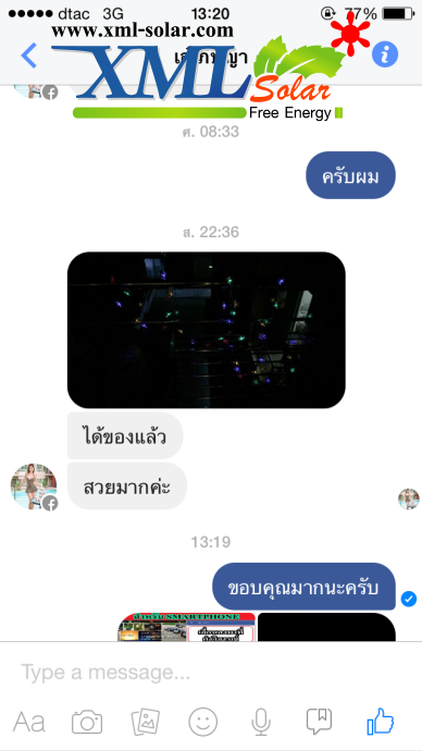 ไฟกระพริบโซล่าเซลล์ รูป ดอกไม้ 50 ดอก (เเสง : ผสม 4 สี)