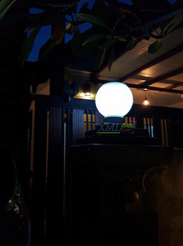 โคมไฟโซล่าเซลล์ ติดเพดาน รุ่นตาข่ายดำ Loft style (แสง เหลืองวอมไวท์)