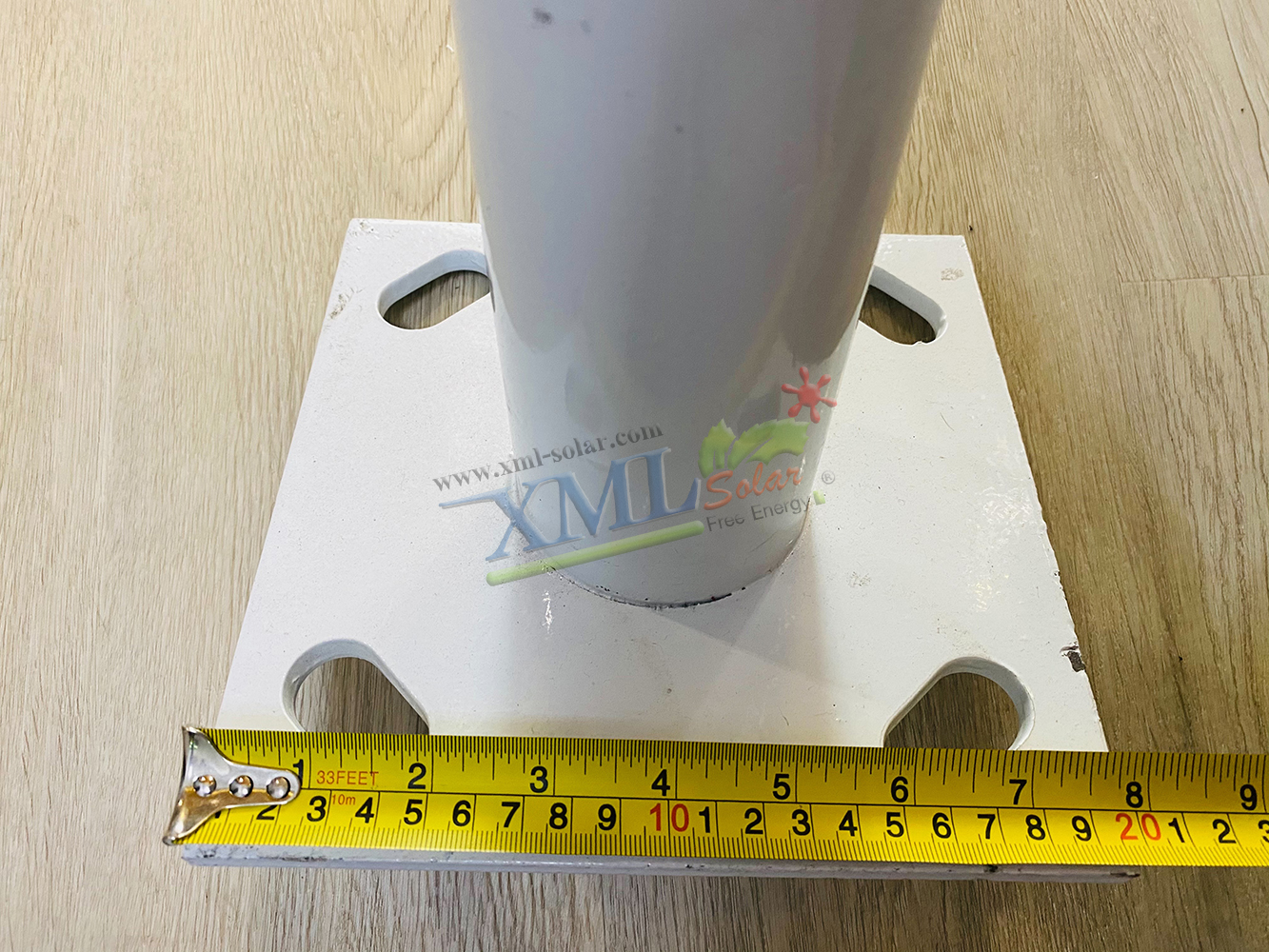 เสาไฟสนาม เหล็กพ่นสีขาว สูง 4 เมตร (ปลาย 3 นิ้ว)