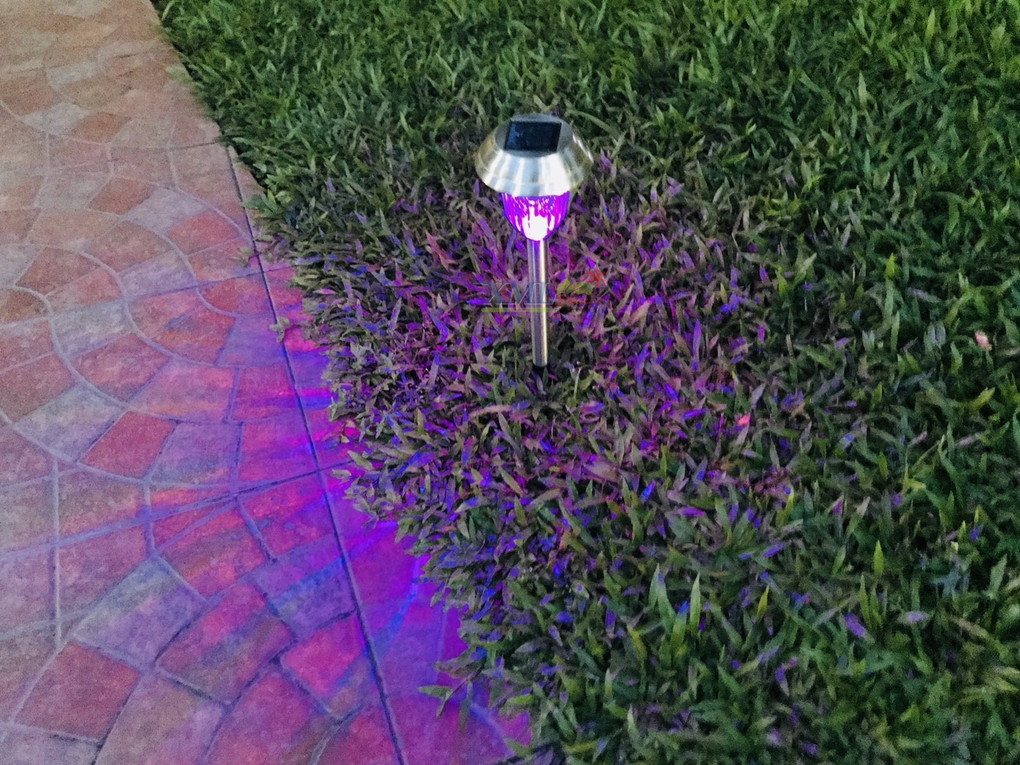 ไฟปักสนามโซล่าเซลล์ 1 LED เเสง ขาว + หลากสี ( 2 in 1 ) 1 แถม 5