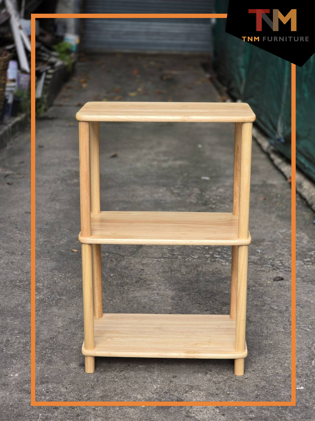 ชั้นเอนกประสงค์ 3ชั้น ไม้ยางพารา