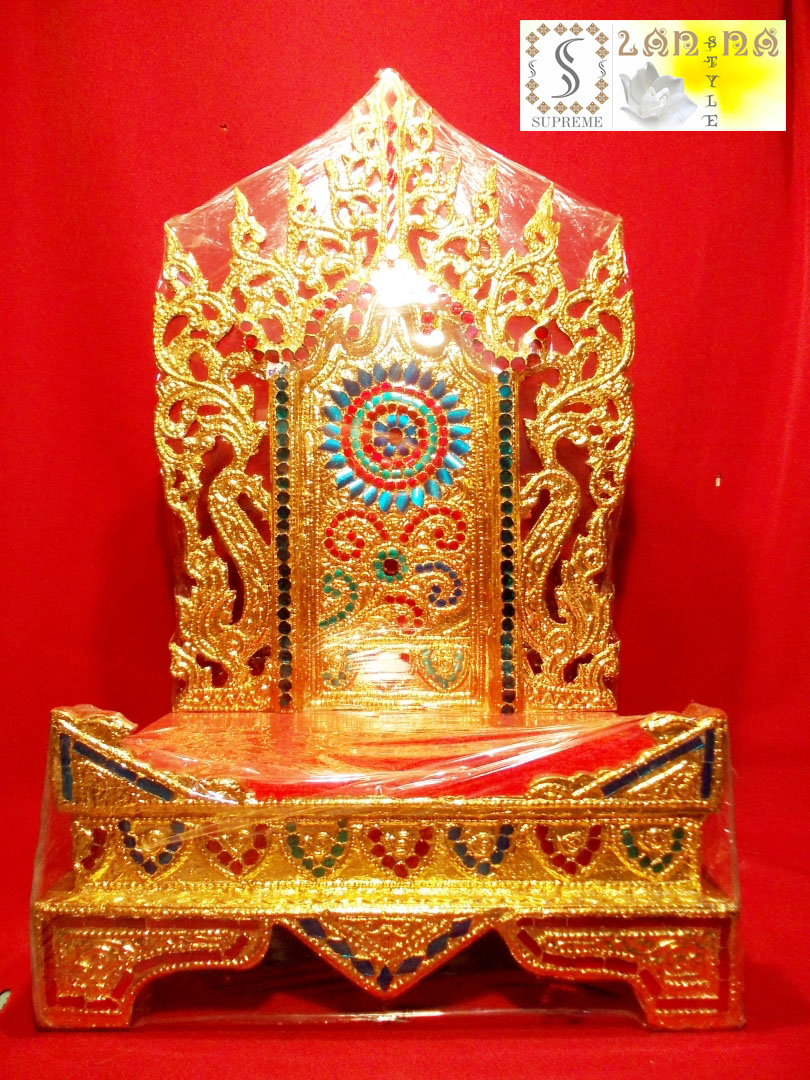 แท่นพระพม่าทรงสูง ฐานมีขอบ 12 นิ้ว แบบที่ 3รหัส130