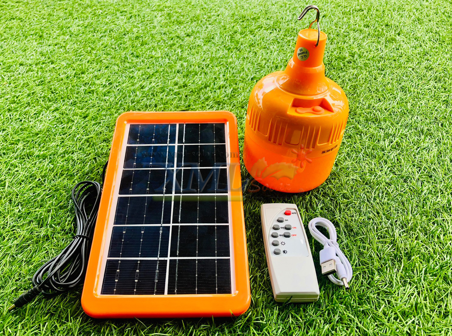 ไฟตุ้มโซล่าเซลล์ชนิดไล่ยุง รุ่น 50w (แสงสีส้ม)(แผงเล็ก)