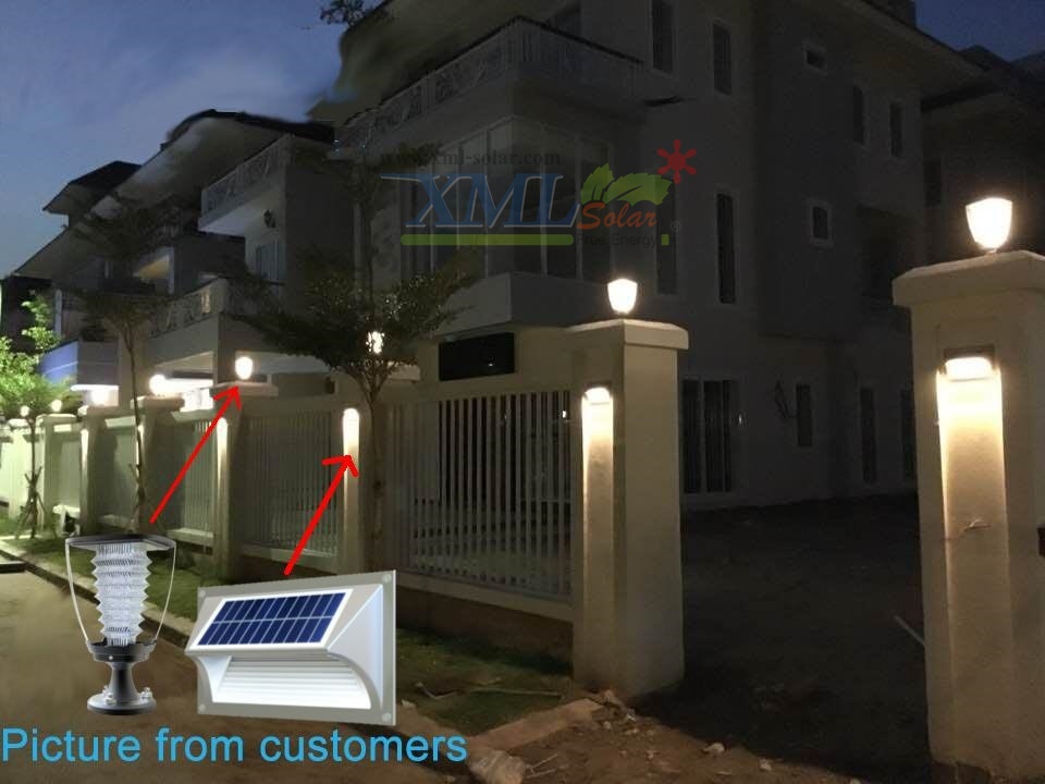 ไฟบันไดโซล่าเซลล์ ทรงสี่เหลี่ยม 5 SMD LED