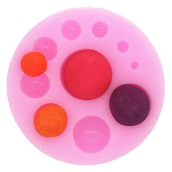 แม่พิมพ์ ซิลิโคน สำหรับทำฟองดองท์ กัมเพส รูปครึ่งวงกลม 10 ช่อง