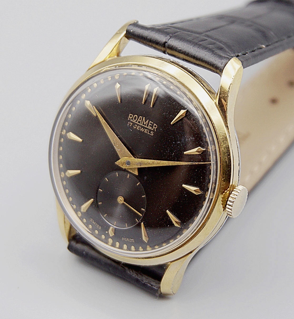 นาฬิกาเก่า ROAMER ไขลานสองเข็มครึ่ง