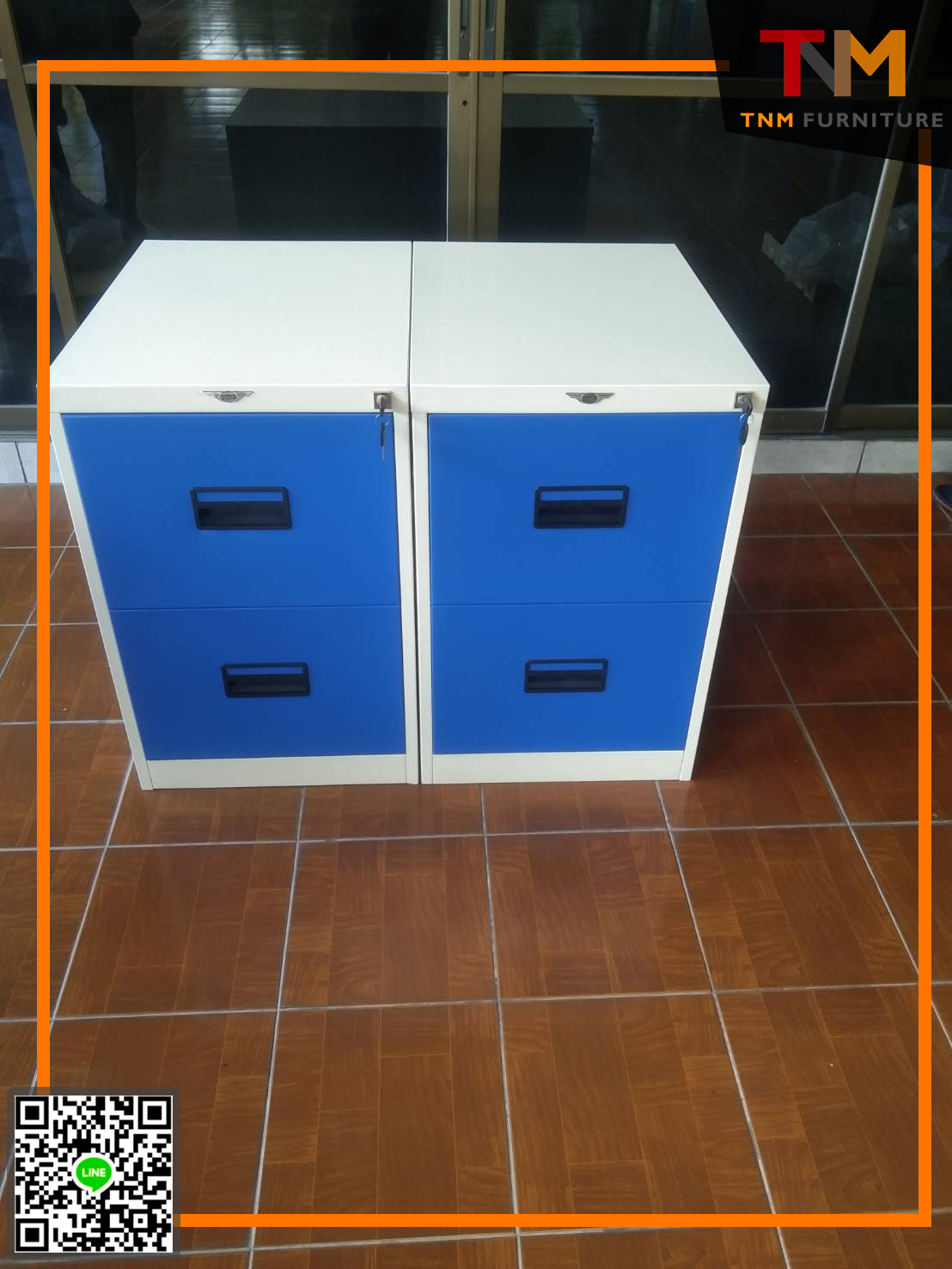 ตู้ลิ้นชักเหล็ก 2 ลิ้นชัก (Steel vertical filling Cabinet - 2 drawers)