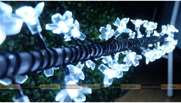 ไฟกระพริบโซล่าเซลล์ รูป ดอกไม้ 50 ดอก (เเสง : ขาว)