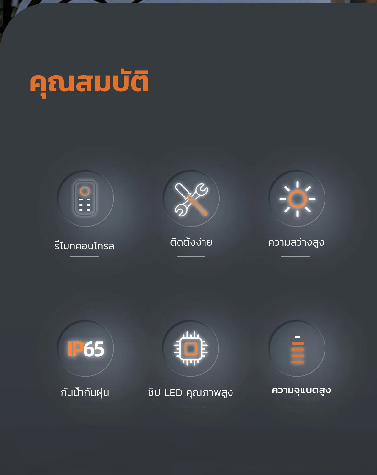 ไฟสปอตไลท์โซล่าเซลล์ 180 W รุ่น MD-PT01 (เเสง : ขาว)