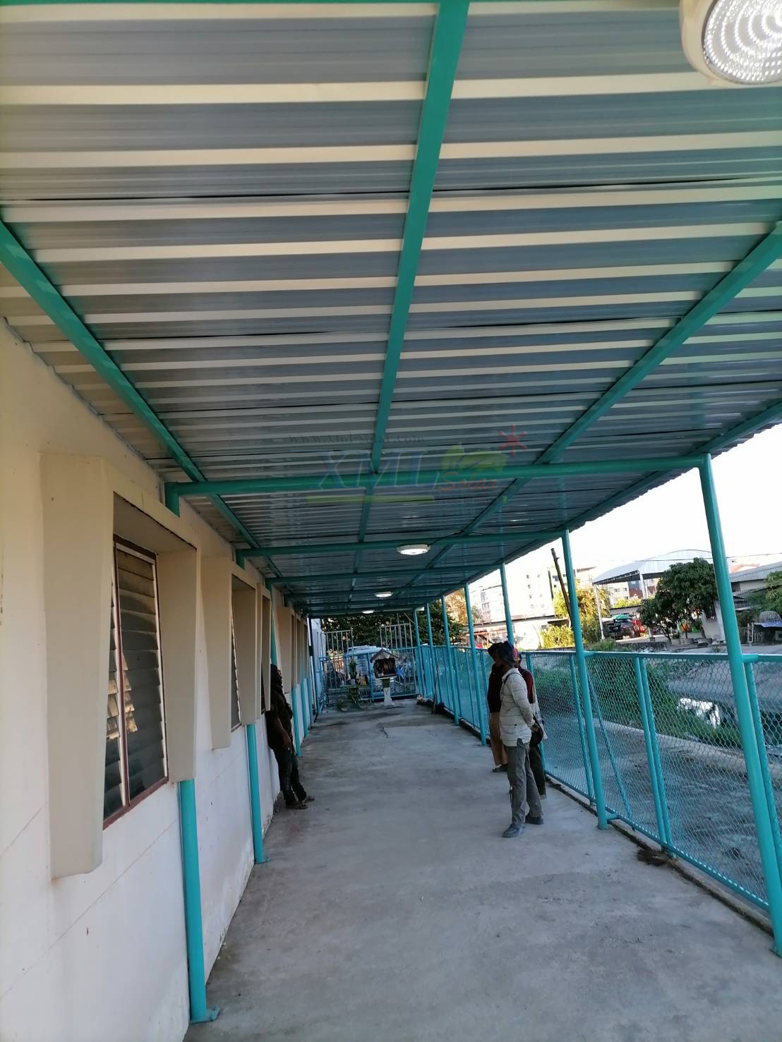 โคมไฟซาลาเปาโซล่าเซลล์ ติดเพดาน-ผนัง รุ่น 300W.+300W. (แสงขาว)( 2 โคม )