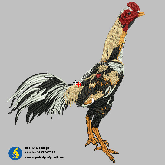 บล็อคปักไก่ชน007 ขนาดใหญ่ปักหลัง
