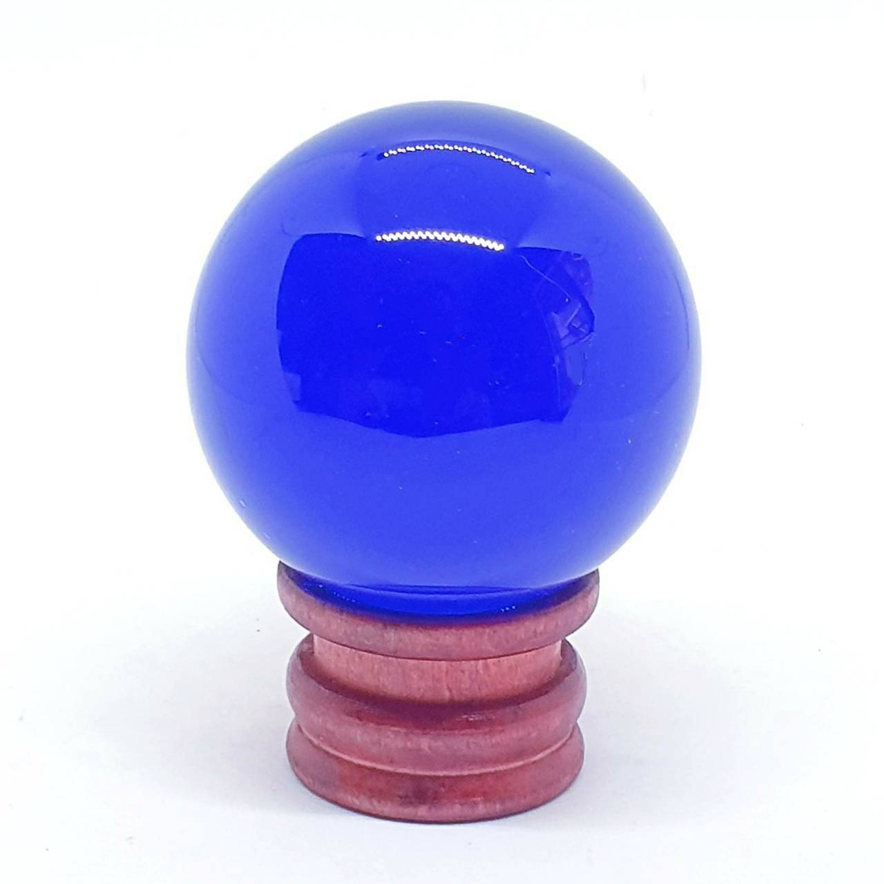 ลุกแก้ว 6ซม. ( 2.5นิ้ว ) คริสตัลใสแท้ไม่ลอก ลูกกลมมาตรฐาน มีหลายสีให้เลือก บูชา ตกแต่ง