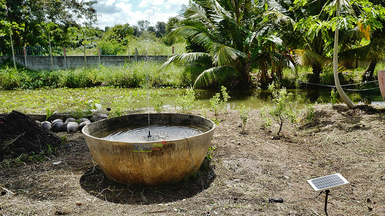 Fountain with separated solar panel (Big size)
