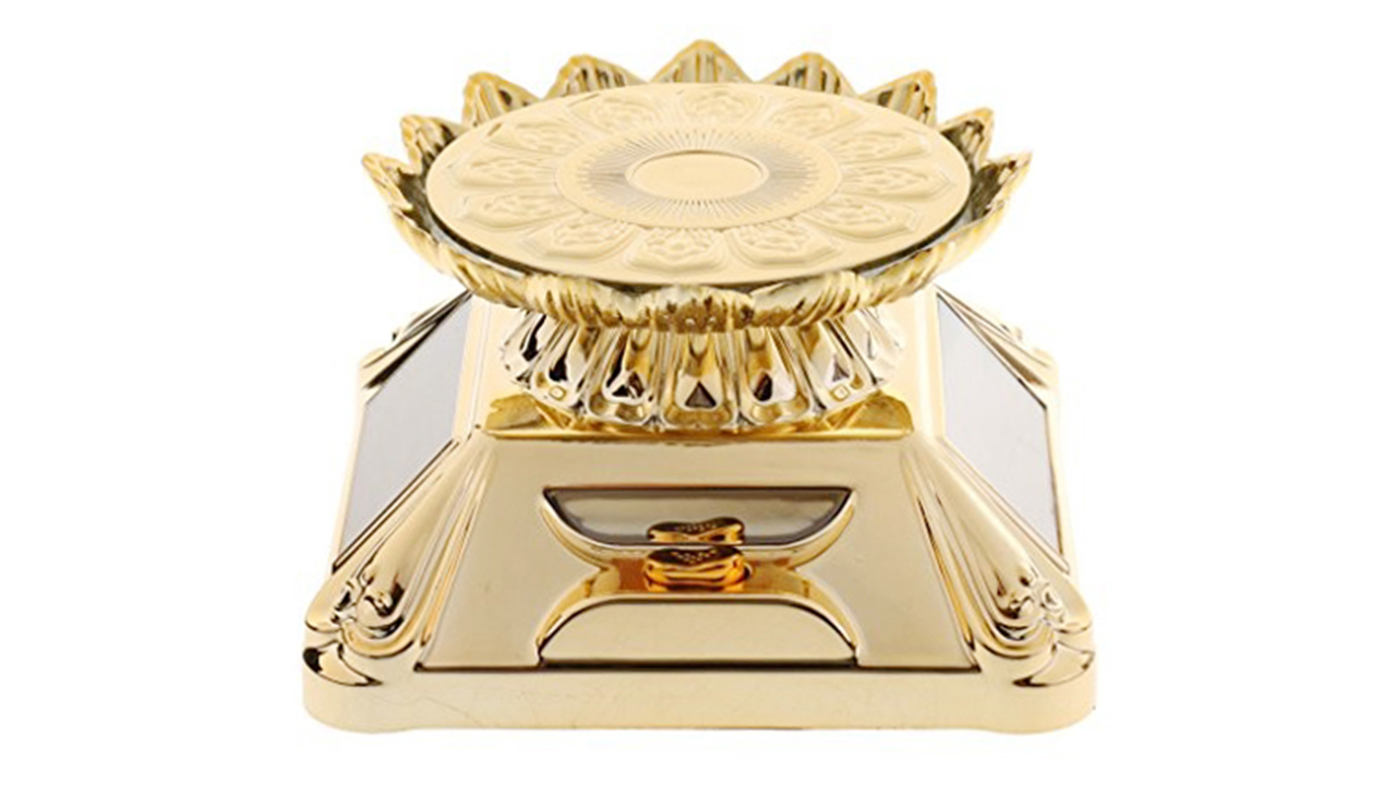 เเท่นโชว์สินค้าหมุนได้ พลังเเสงอาทิตย์ (รุ่น สีทอง)