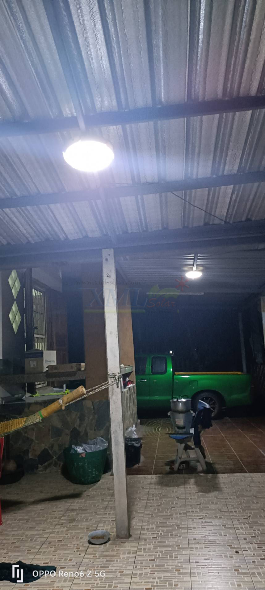 โคมไฟซาลาเปาโซล่าเซลล์ ติดเพดาน-ผนัง รุ่น 80W. (แสงขาว)