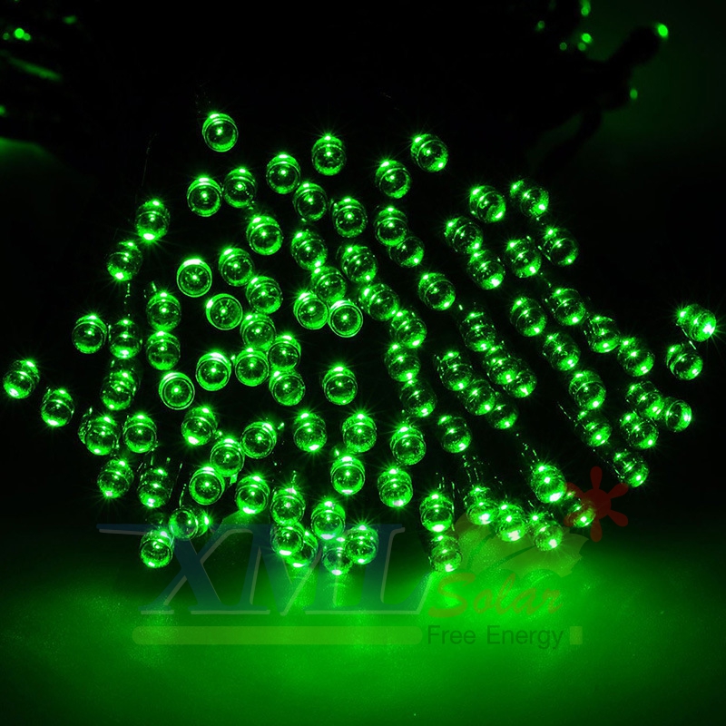ไฟกระพริบโซล่าเซลล์ 200 LED (8 ฟังก์ชั่น) (เเสง : สีเขียว)