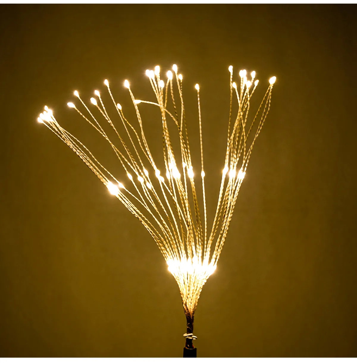 ไฟปักสนามโซล่าเซลล์ ทรงพลุ 120 LED (1 แถม 1)