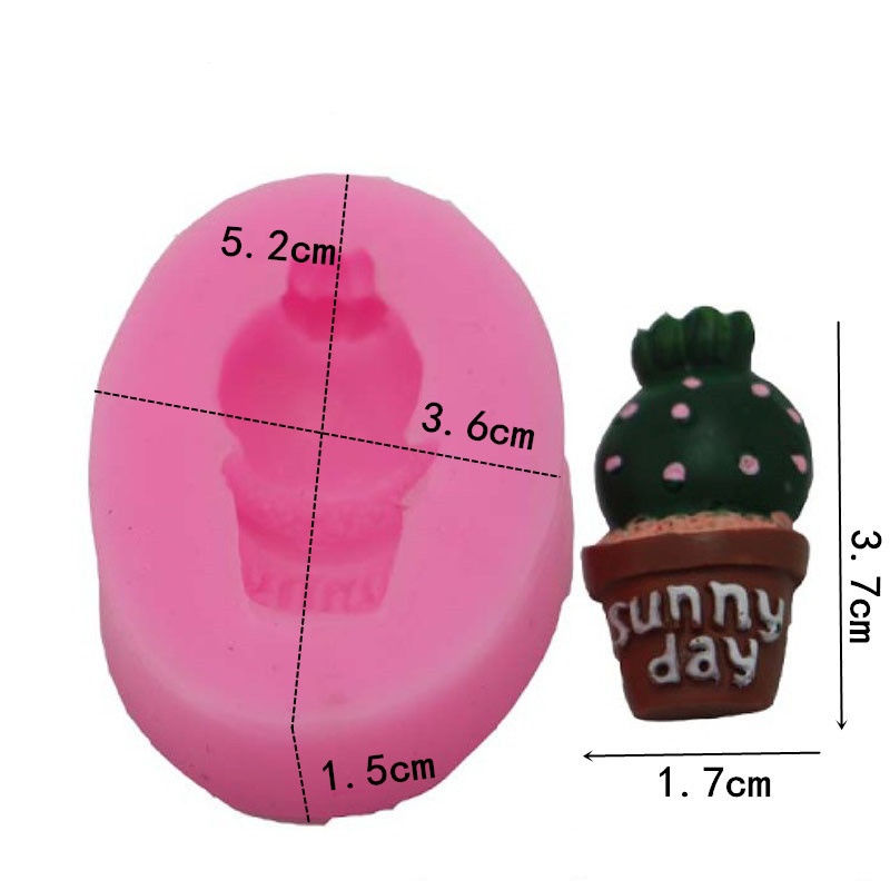 โมล(Mold) แม่พิมพ์ซิลิโคน ทำวุ้น ขนม สบู่ งานDiy รูปกระบองเพชร แคคตัส (เล็ก)