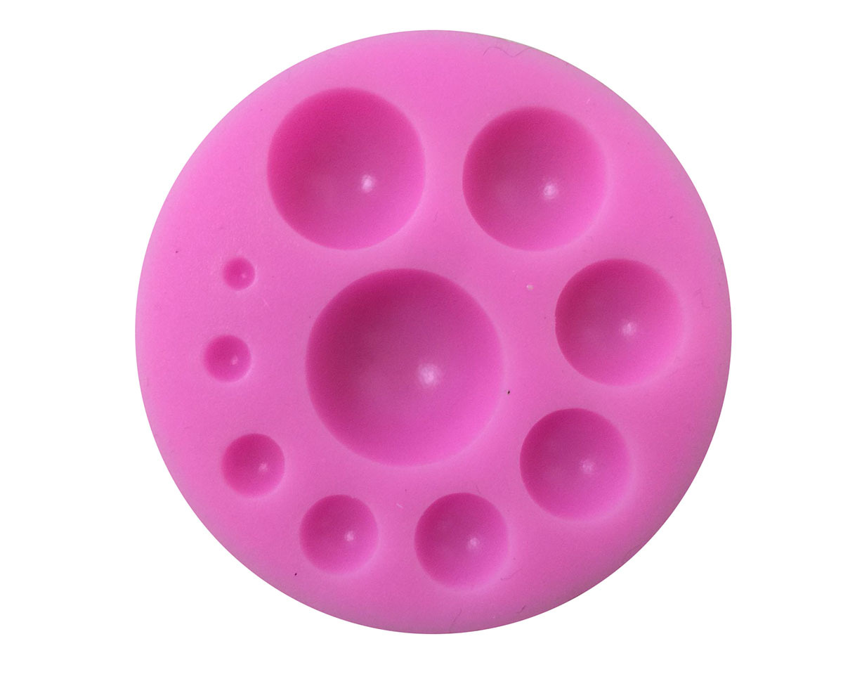 แม่พิมพ์ ซิลิโคน สำหรับทำฟองดองท์ กัมเพส รูปครึ่งวงกลม 10 ช่อง