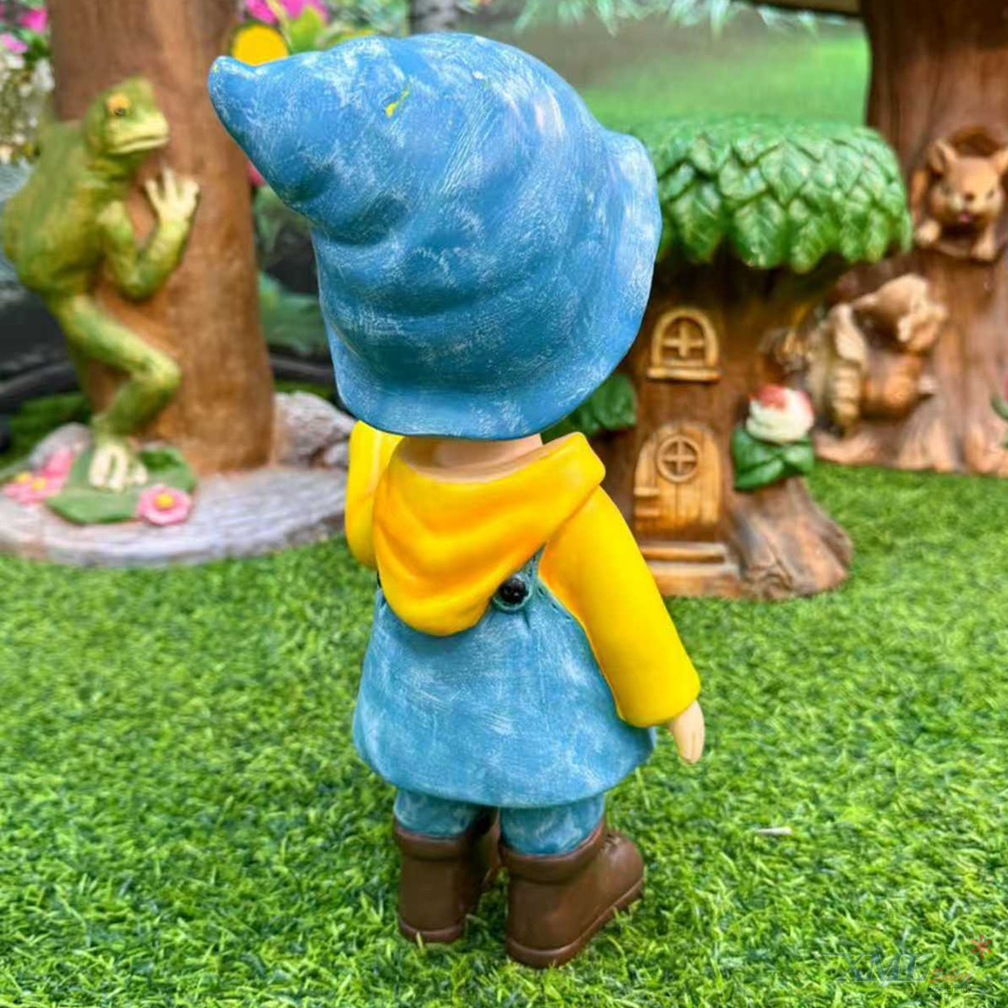 ไฟตุ๊กตาโซล่าเซลล์ ประดับสวน เด็กผู้ชาย 1 LED (แสง : เหลือง)