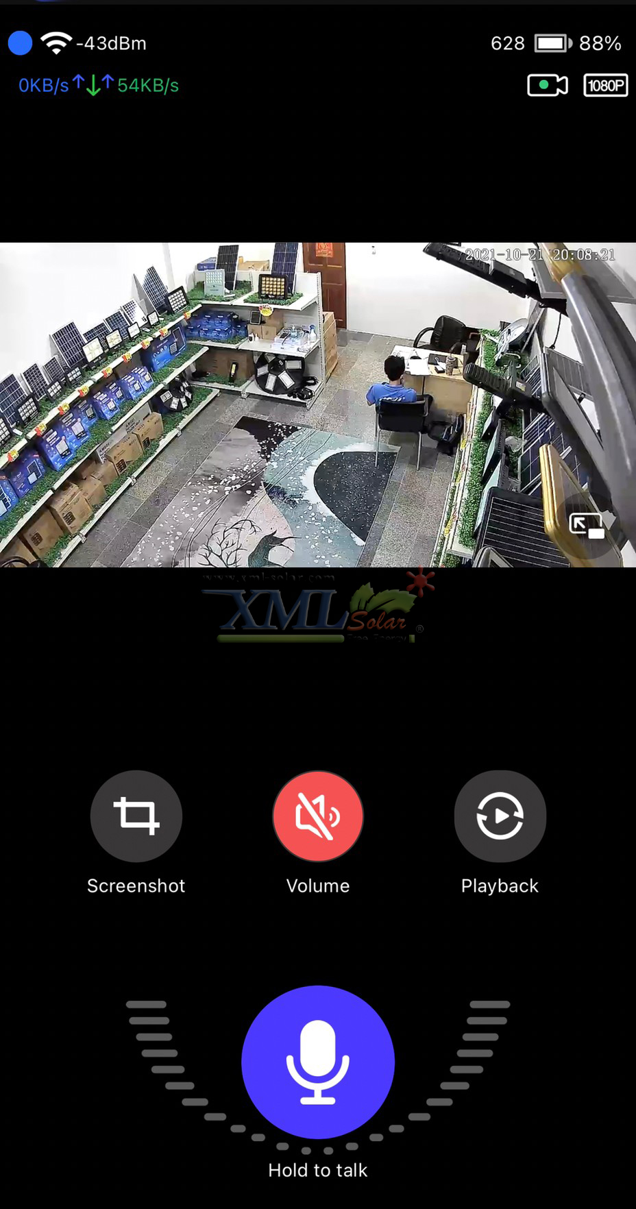 กล้องวงจรปิดโซล่าเซลล์ MODI XML ระบบ Wifi (1080P) Model 1