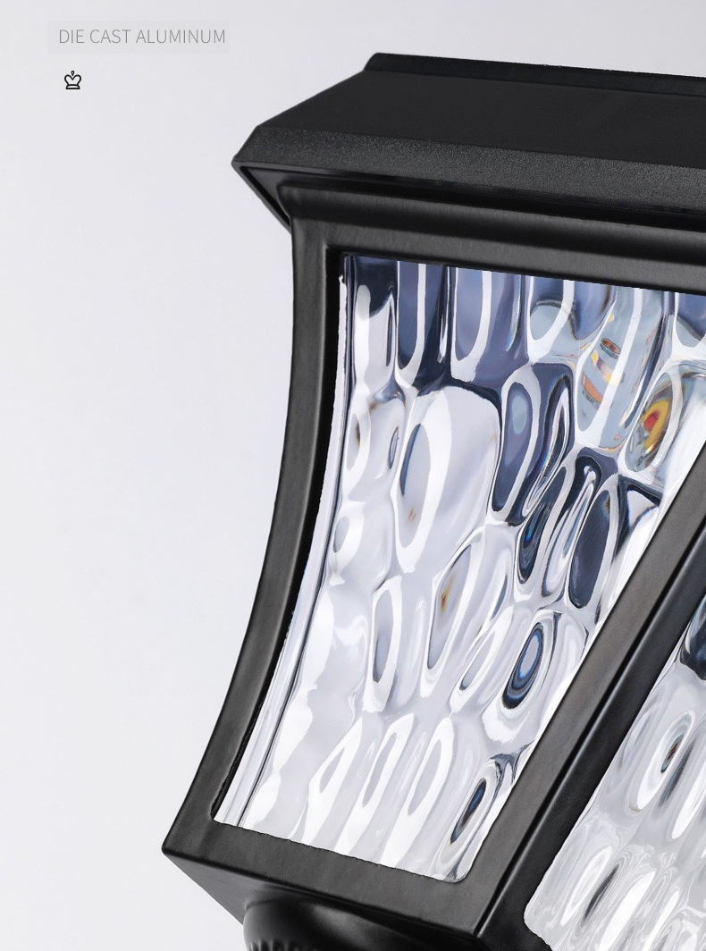 โคมไฟกิ่งโซล่าเซลล์ รุ่นใหม่ ทรงสี่เหลี่ยม ระบบสัมผัส (เเสง : เหลืองวอมไวท์)