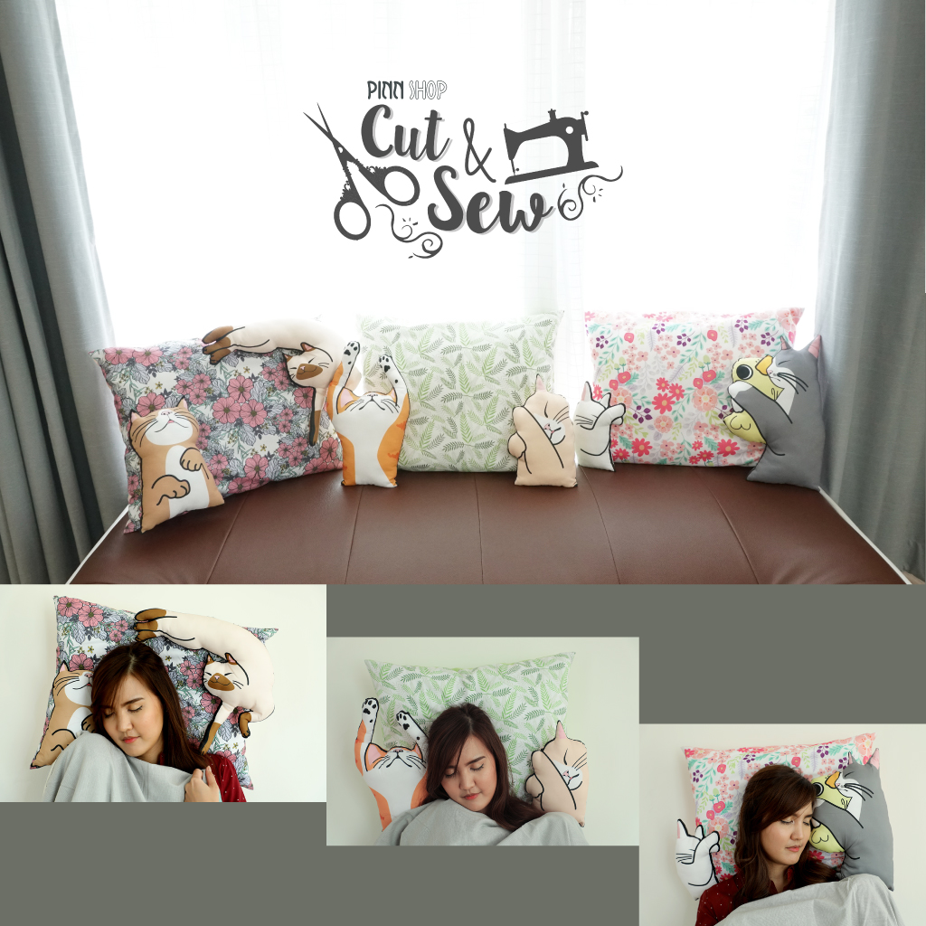 ผ้าพิมพ์ลายปลอกหมอน NEKO CUSHION